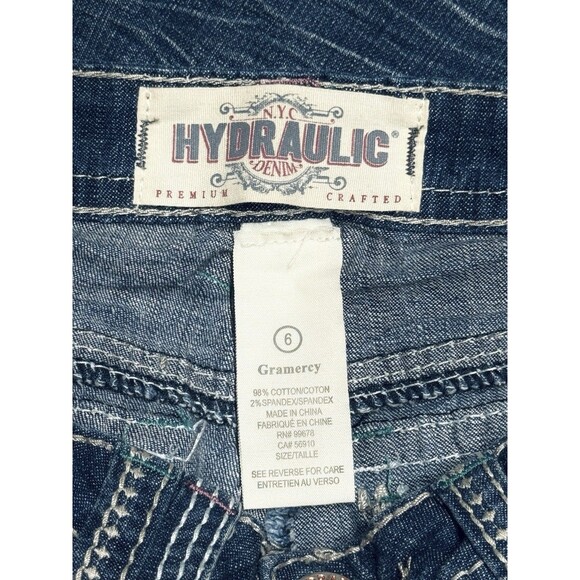 Hydraulic Gramercy Women's Crop / Capri Cuffed Jeans Size 6 Flap Pockets - Picture 4 of 5